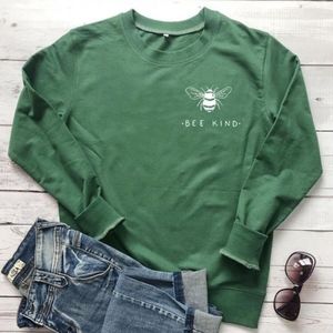 Bee kind long sleeve pullover